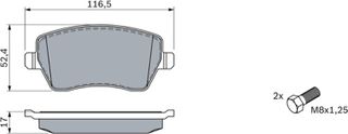 Bosch Σετ τακάκια, Δισκόφρενα - 0 986 424 795
