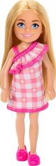 Mattel Barbie: Chelsea with Checked Dress  Blonde Hair Doll (HXM95)