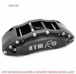 DTM R8 / BLACK DTM 8 RACING PISTONS CALIPERS FOR DISKS 355mm-380mm ΓΙΓΑΝΤΙΑ ΔΑΓΚΑΝΑ ΓΙΑ ΓΙΓΑΝΤΙΑ ΦΡΕΝΑ