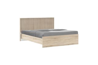 Κρεβάτι διπλό "BRUSE" σε oak/λευκό χρώμα 160x200
