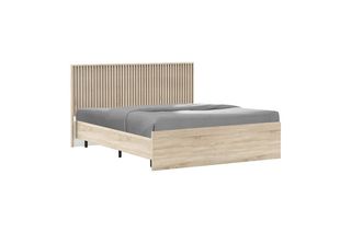 Κρεβάτι διπλό "BRUSE" σε oak/λευκό χρώμα 160x200