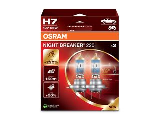 H7 12V +220% 55W PX26d OSRAM NIGHT BREAKER® 220 2τμχ