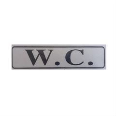 Ταμπελάκι αυτοκόλλητο W.C. No9 Uniquo 5x19cm