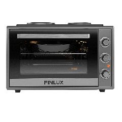 Finlux FMC-6024BF Ηλεκτρικό Φουρνάκι 60lt με 2 εστίες, Γκρι