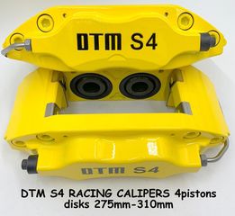 DTM S4 /RED YELLOW DTM 4 PISTONS CALIPERS FOR DISKS 280mm-310mm