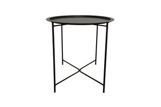 Τραπέζι "CAIUS" από μέταλλο σε μαύρο χρώμα Φ46x52