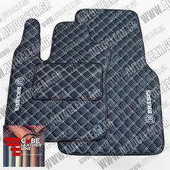 SMART FORTWO  453 2014 ΚΑΙ ΜΕΤΑ ΠΑΤΑΚΙΑ ΤΕΧΝΟΔΕΡΜΑ CUBE ΜΑΥΡΟ ΜΕ ΑΣΠΡΗ ΡΑΦΗ - ΑΣΠΡΟ ΚΕΝΤΗΜΑ BRABUS ΣΕΤ 2ΤΜΧ