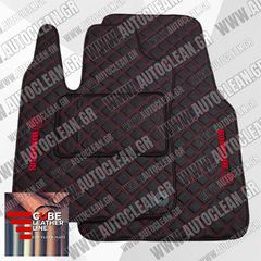 SMART FORTWO  453 2014 ΚΑΙ ΜΕΤΑ ΠΑΤΑΚΙΑ ΤΕΧΝΟΔΕΡΜΑ CUBE ΜΑΥΡΟ ΜΕ ΚΟΚΚΙΝΗ ΡΑΦΗ - ΚΟΚΚΙΝΟ ΚΕΝΤΗΜΑ BRABUS ΣΕΤ 2ΤΜΧ