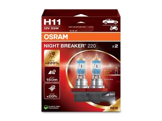 H11 12V +220% 55W PGJ19-2 OSRAM NIGHT BREAKER® 220 2τμχ