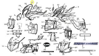 Μάσκα Πηρουνιού Δεξιά Ασπρη Sym Jet-x 125 Lc Abs E5 64301-XM3-000-WA