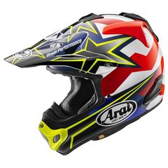 ΚΡΑΝΟΣ MX-V EVO STARS STRIPES YELLOW ECE 22.06 | ARAI