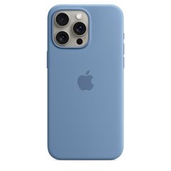 Apple iPhone 15 Pro Max Silicone Case with MagSafe - Winter Blue (MT1Y3ZM/A)