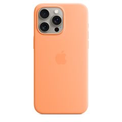 Apple iPhone 15 Pro Max Silicone Case with MagSafe - Orange Sorbet (MT1W3ZM/A)