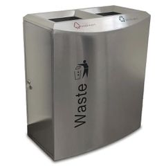 Ανοξείδωτος Κάδος Ανακύκλωσης GPX-265C 50+50LT