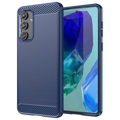 Θήκη Samsung Galaxy M55 5G Mad Mask Brushed TPU Carbon Πλάτη μπλε