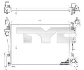 Ψυγείο Νερού FIAT GRANDE PUNTO Hatchback / 3dr 2005 - 2008 ( 199 ) 1.2  ( 199 A4.000  ) (65 hp ) Βενζίνη #039106325