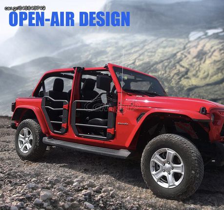 Jeep Wrangler (JL) 2018+ Μισές Πόρτες (Tube) Με Καθρέπτες