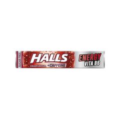 ΚΑΡΑΜΕΛΕΣ HALLS COLA FLAVOR + CAFFEINE (SUGARFREE)