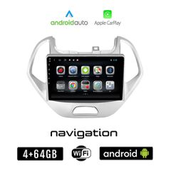 FORD KA (μετά το 2017) Android οθόνη αυτοκίνητου 4GB + 64GB με GPS WI-FI (ηχοσύστημα αφής 9" ιντσών OEM Android Auto Apple Carplay Youtube Playstore MP3 USB Radio Bluetooth Mirrorlink εργοστασιακή, 4x