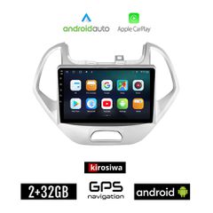 KIROSIWA FORD KA (μετά το 2017) Android οθόνη αυτοκίνητου 2GB με GPS WI-FI (ηχοσύστημα αφής 9" ιντσών Android Auto Apple Carplay Youtube Playstore MP3 USB Radio Bluetooth Mirrorlink εργοστασιακή, 4x60
