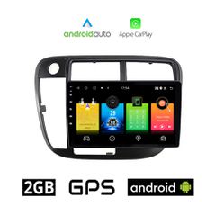 HONDA CIVIC (1996 - 2000) CLIMA Android οθόνη αυτοκίνητου 2GB με GPS WI-FI (ηχοσύστημα αφής 9" ιντσών OEM Android Auto Apple Carplay Youtube Playstore MP3 USB Radio Bluetooth Mirrorlink εργοστασιακή,