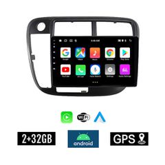 KIROSIWA 2+32GB HONDA CIVIC (1996 - 2000) CLIMA Android οθόνη αυτοκίνητου 2GB με GPS WI-FI (ηχοσύστημα αφής 9" ιντσών Youtube Playstore MP3 USB Radio Bluetooth Mirrorlink εργοστασιακή, 4x60W, AUX)