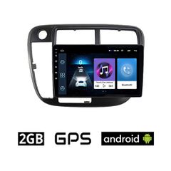 HONDA CIVIC (1996 - 2000) CLIMA Android οθόνη αυτοκίνητου 2GB με GPS WI-FI (ηχοσύστημα αφής 9" ιντσών OEM Youtube Playstore MP3 USB Radio Bluetooth Mirrorlink εργοστασιακή, 4x60W, AUX)