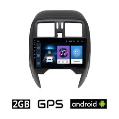 NISSAN MICRA (2010 - 2016) Android οθόνη αυτοκίνητου 2GB με GPS WI-FI (ηχοσύστημα αφής 9" ιντσών OEM Youtube Playstore MP3 USB Radio Bluetooth Mirrorlink εργοστασιακή, 4x60W, AUX)