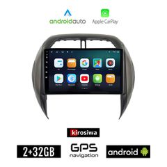 KIROSIWA TOYOTA RAV 4 (2000-2006) CLIMA Android οθόνη αυτοκίνητου 2GB με GPS WI-FI (ηχοσύστημα αφής 9" ιντσών Android Auto Apple Carplay Youtube Playstore MP3 USB Radio Bluetooth Mirrorlink εργοστασια