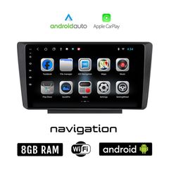 SKODA OCTAVIA 5 (2005 - 2012) Android οθόνη αυτοκίνητου 8GB + 128GB με GPS WI-FI (ηχοσύστημα αφής 9" ιντσών OEM Android Auto Apple Carplay Youtube Playstore MP3 USB Radio Bluetooth Mirrorlink εργ