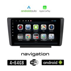 SKODA OCTAVIA 5 (2005 - 2012) Android οθόνη αυτοκίνητου 4GB + 64GB με GPS WI-FI (ηχοσύστημα αφής 9" ιντσών OEM Android Auto Apple Carplay Youtube Playstore MP3 USB Radio Bluetooth Mirrorlink εργο