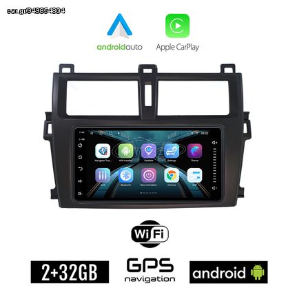 TOYOTA VERSO S (2010 - 2016) Android οθόνη αυτοκίνητου 2GB με GPS WI-FI (ηχοσύστημα αφής 7" ιντσών OEM Android Auto Apple Carplay Youtube Playstore MP3 USB Radio Bluetooth Mirrorlink εργοστασιακή