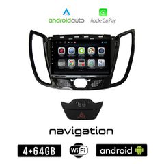 FORD KUGA (2010 - 2019) Android οθόνη αυτοκίνητου 4GB + 64GB με GPS WI-FI (ηχοσύστημα αφής 7" ιντσών OEM Android Auto Apple Carplay Youtube Playstore MP3 USB Radio Bluetooth Mirrorlink εργοστασιακή, 4