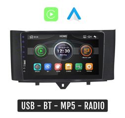 SMART 451 (2010-2015) 9" ιντσών multimedia οθόνη αφής (USB, MP3, MP5, Bluetooth, FORTWO, Mirrorlink, ηχοσύστημα αυτοκινήτου, εργοστασιακή, Ελληνικό μενού, 4x60W android auto, apple carplay)