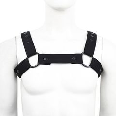 Black neopren male harness muscle protector