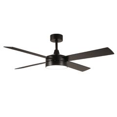 Estia 06-21214 Zephyrus Ανεμιστήρας Οροφής 132cm με Φως και Τηλεχειριστήριο, Μαύρος