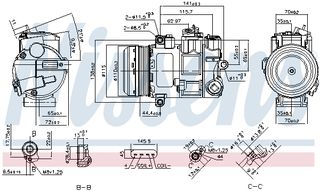 Συμπιεστής, συστ. κλιματισμού MERCEDES C (C204), C (W204), C T-MODEL (S204), E (A207), E (C207), E (W212), E T-MODEL (S212), GL (X166), GLK (X204), SLK (R172) 2.2D/3.0D/3.5 08.08-