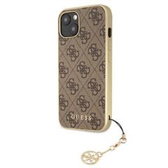Guess 4G Charms Back Cover Υφασμάτινη Θήκη για Apple iPhone 13 Brown