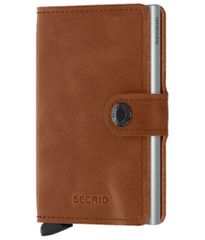 Secrid Miniwallet Vintage Cognac-Silver – Δερμάτινο RFID Πορτοφόλι