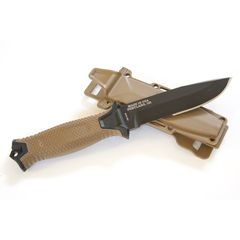 GERBER StrongArm Knife, Coyote Brown Half Serrated