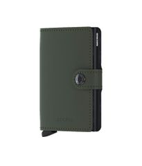 Secrid Miniwallet Matte Green-Black – Ασφαλές Δερμάτινο Πορτοφόλι
