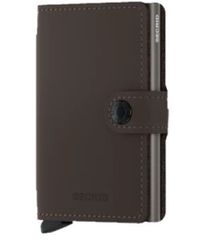 Secrid Miniwallet Matte Truffle – Δερμάτινο RFID Πορτοφόλι