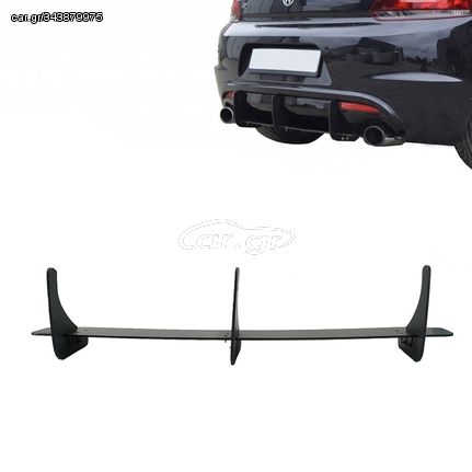 Diffuser Πίσω Προφυλακτήρα Για VW Scirocco 09-17 Για R Έκδοση Gloss Black 3 Bars