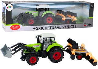 Agricultural Tractor Excavator With Disc Harrow Green Drive