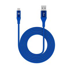 USB-A to microUSB Cable Celly, 18W, 2.4A, 1m, Blue USBMICROCOLORBL Retail