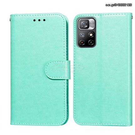 Θήκη, Samsung Galaxy S23 FE, Wallet Case Με Βάση Στήριξης, Υποδοχές Καρτών Και Μαγνητικό Κούμπωμα Flip Wallet, Τουρκουάζ