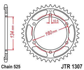 Γρανάζι πίσω JTR1307.45ZBK JT