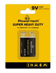 POWERTECH μπαταρία Zinc Carbon Super Heavy Duty PT-1220, 9V, 1τμχ