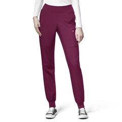 Ιατρικό Παντελόνι Γυναικείο W123 Comfort Waist Jogger Wine