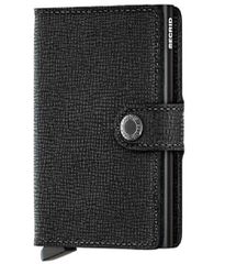 Secrid Miniwallet Crisple Black - Ανδρικό Πορτοφόλι με RFID Προστασία